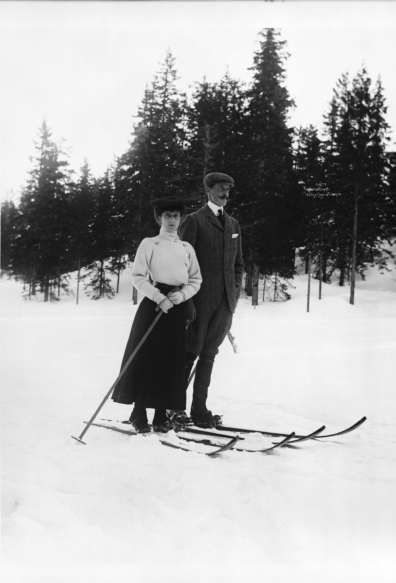 Anders Beer Wilse, Prot: Kongen og Dronningen på Ski 19/3 1906