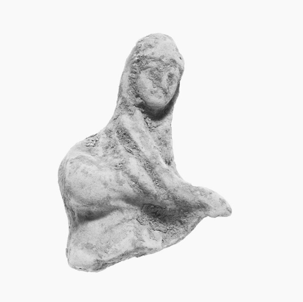 Unknown, Fragment of a Hooded Female Figure