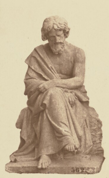 Édouard Baldus, ["Le Calme", Sculpture by Jean Bonnassieux, Decoration of the Louvre, Paris]