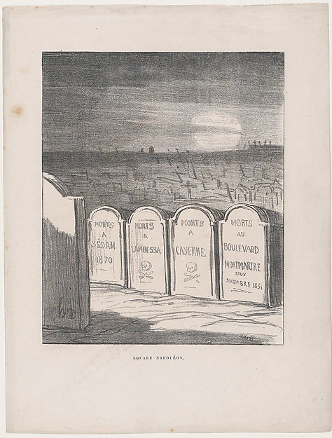 Honoré Daumier, Square Napoleon, from 'News of the day,' published in "L'Album du Siège"
