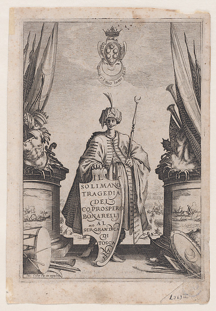 Jacques Callot, Frontispiece, from Soliman