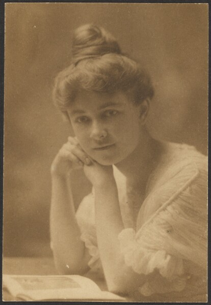 Louis Fleckenstein, [Portrait of a Woman Seated with Magazine]