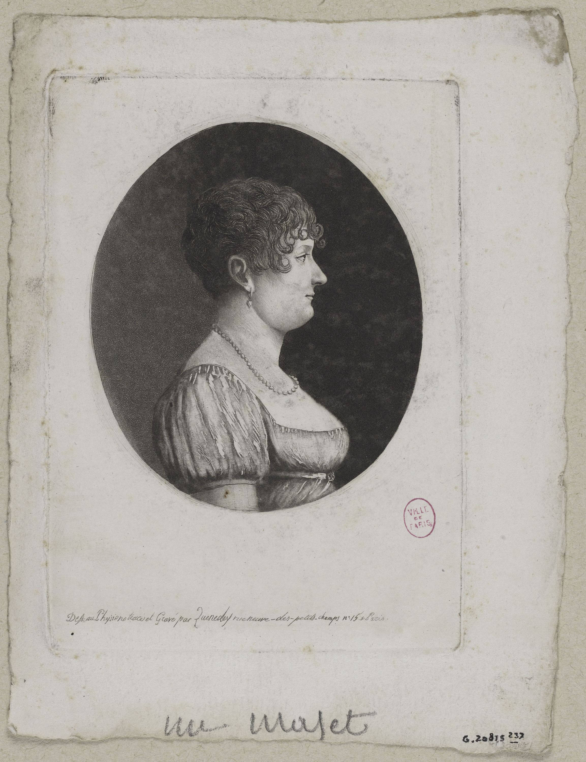 Edmé Quenedey, Portrait de Madame Majet
