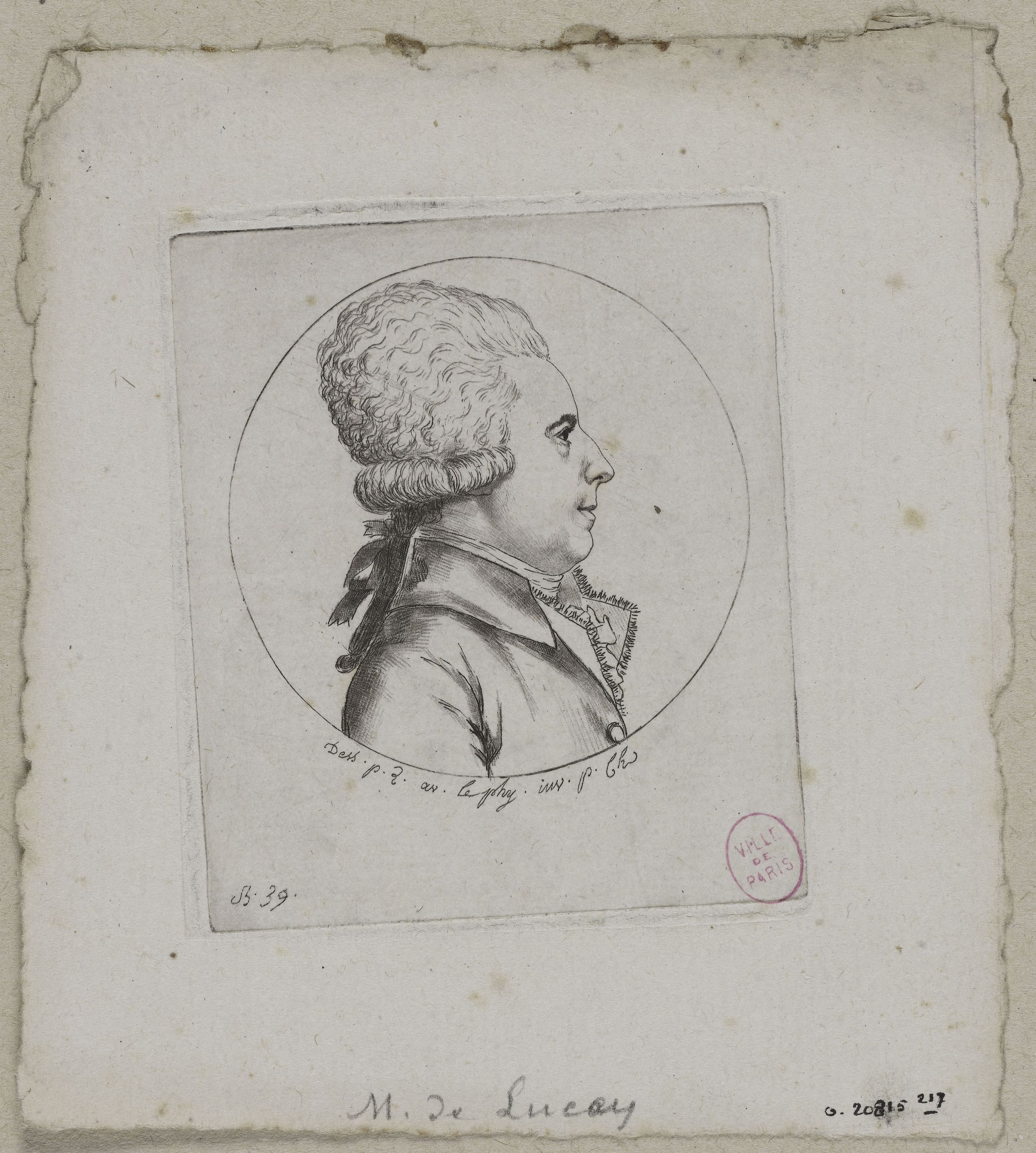 Edmé Quenedey, Portrait de Monsieur de Lucay (ou de Luçay)