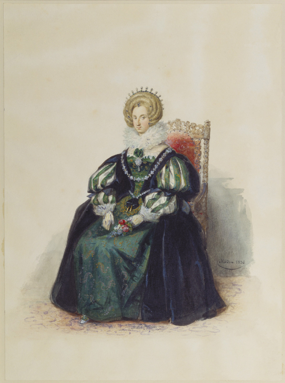 Jean Baptiste Madou, Louise, Queen of the Belgians, as Princess Elisabeth of France