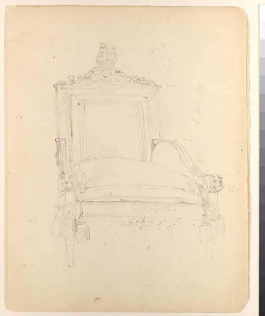 Thomas Sully, Study of the Throne in the House of Lords (Study for Portrait of Queen Victoria)
