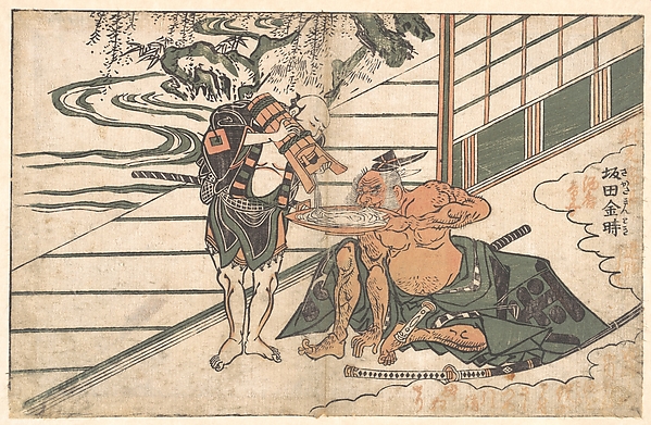 Ishikawa Toyonobu, Legendary Strongman Sakata Kinpira (Kintoki) Drinking Sake