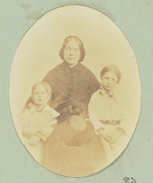 Unknown, [Portrait of woman and two children]