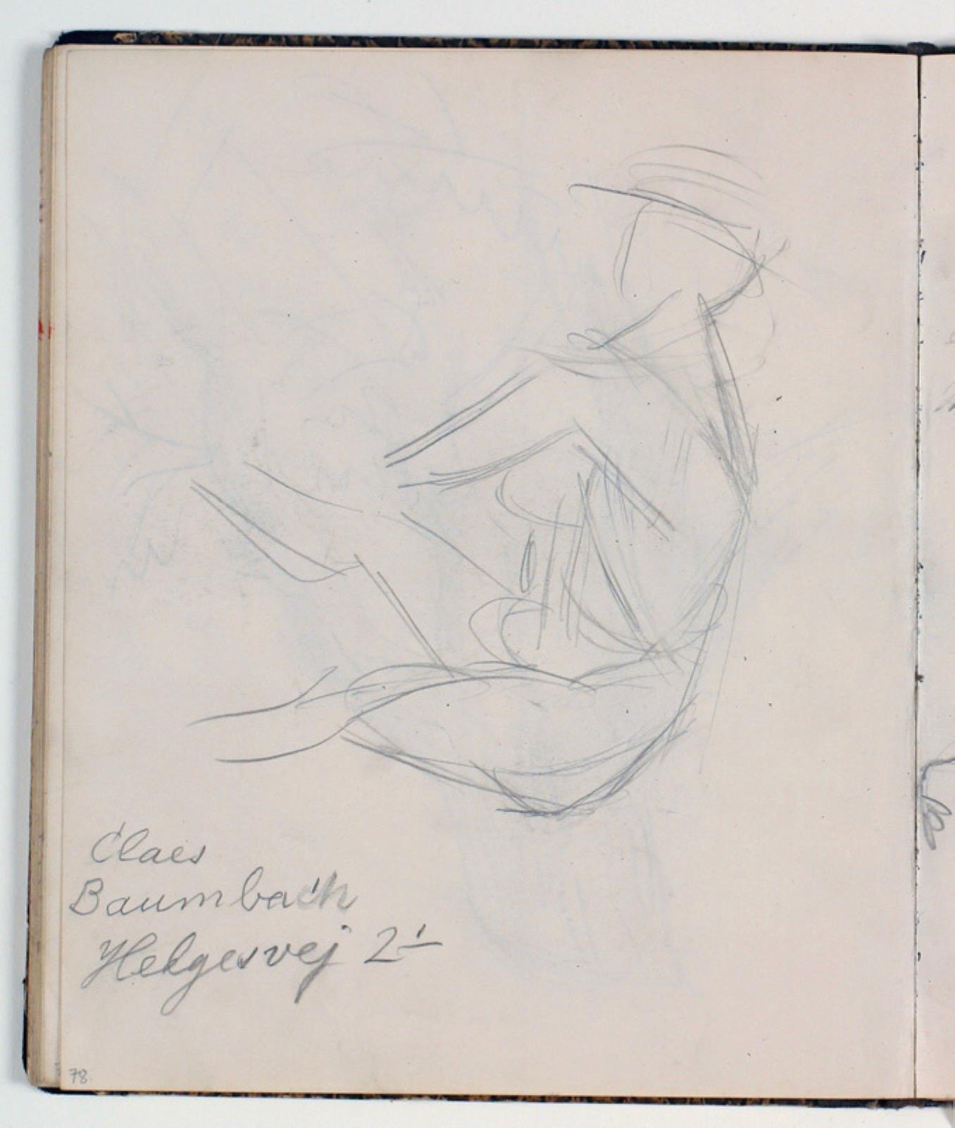 Niels Larsen Stevns, Modelstudie. Skitse til P. S. Christiansens gravmæle. Notater