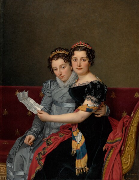 Jacques-Louis David, Portrait of the Sisters Zénaïde and Charlotte Bonaparte