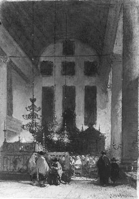 Johannes Bosboom, Interior of the Portuguese Synagogue