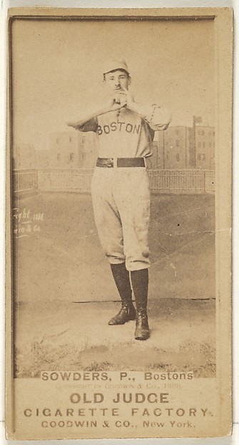 Goodwin & Company, Sowders, Pitcher, Boston, from the Old Judge series (N172) for Old Judge Cigarettes