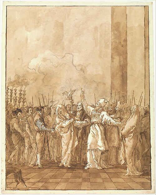 Giovanni Domenico Tiepolo, The Betrothal of the Virgin