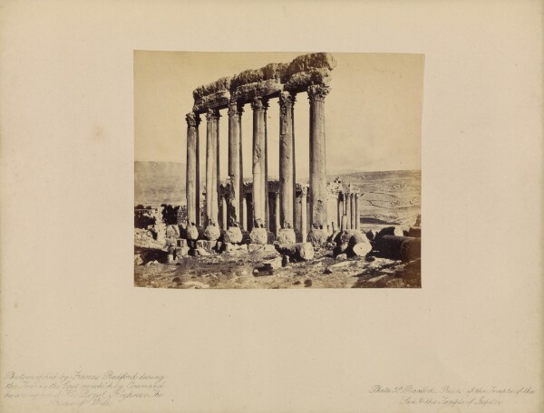 Francis Bedford, Baalbek - Ruins of the Temple of the Sun and the Temple of Jupiter