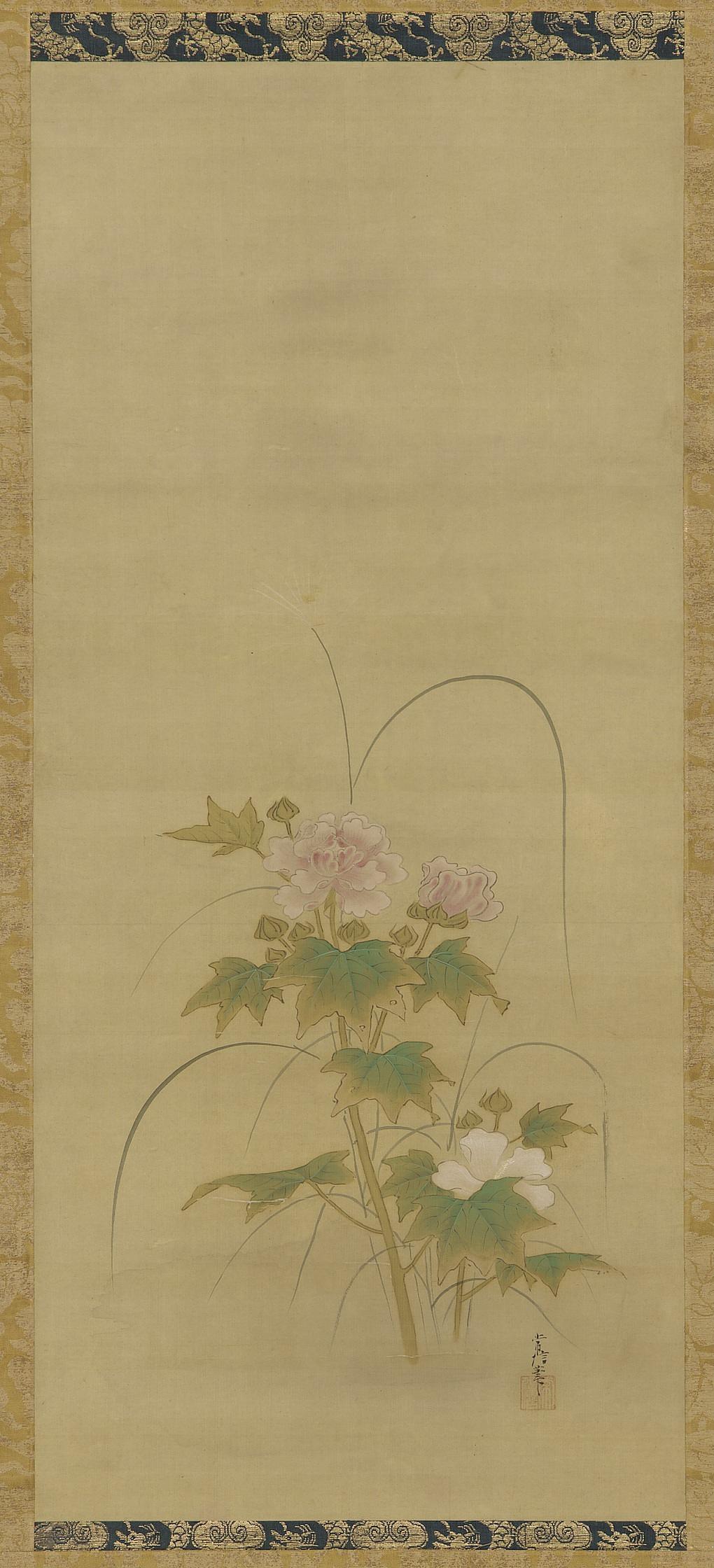 Kano Tsunenobu, Hibiscus (part of a set, F1904.379-381)