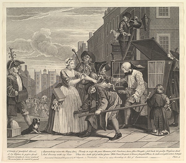 William Hogarth, A Rake's Progress, Plate 4