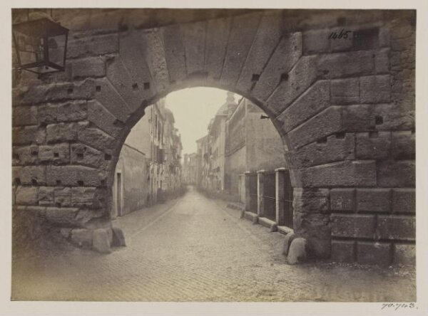 Parker, John Henry, Gates of Rome - Arco di Pantano, in the Forum of Augustus, with the street leading to the Forum Romanum