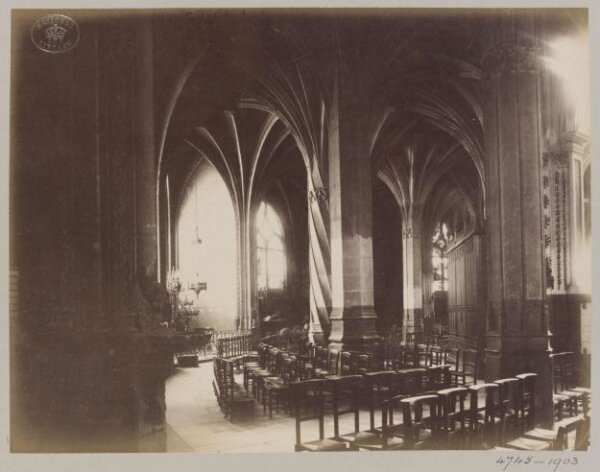 Atget, Jean-Eugène-Auguste, Interior, Church of St Severin, Paris, France