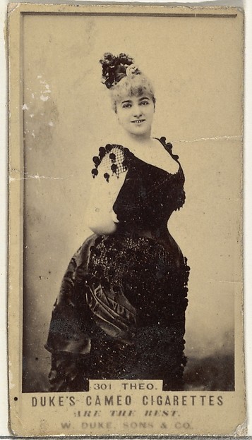 W. Duke, Sons & Co., Card Number 301, Theo, from the Actors and Actresses series (N145-5) issued by Duke Sons & Co. to promote Cameo Cigarettes