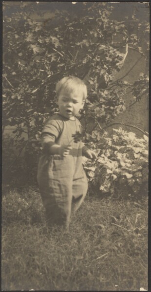Louis Fleckenstein, [Portrait of a Child in Garden]