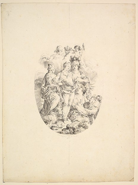 Augustin de Saint-Aubin, Allegory of Louis XVI on the Occasion of his Accession to the Throne of France in 1774
