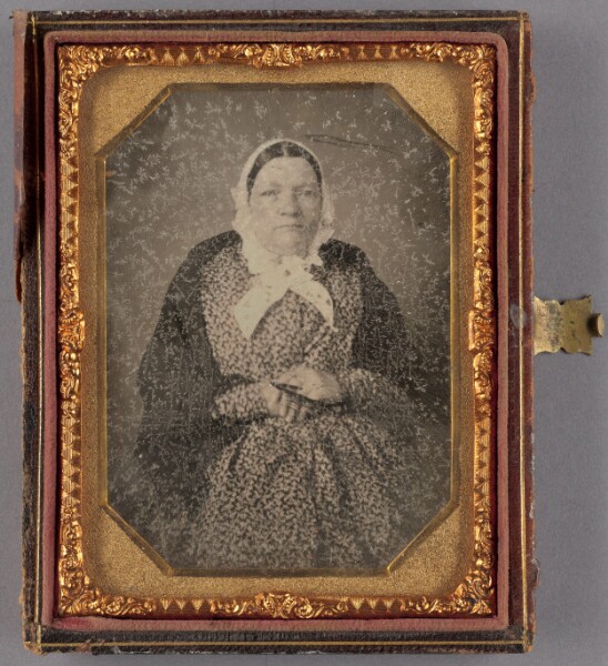 Unknown, [Portrait of a Seated Woman in Matron Cap]