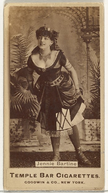 Goodwin & Company, Jennie Bartine, from the Actors and Actresses series (N171) for Temple Bar Cigarettes