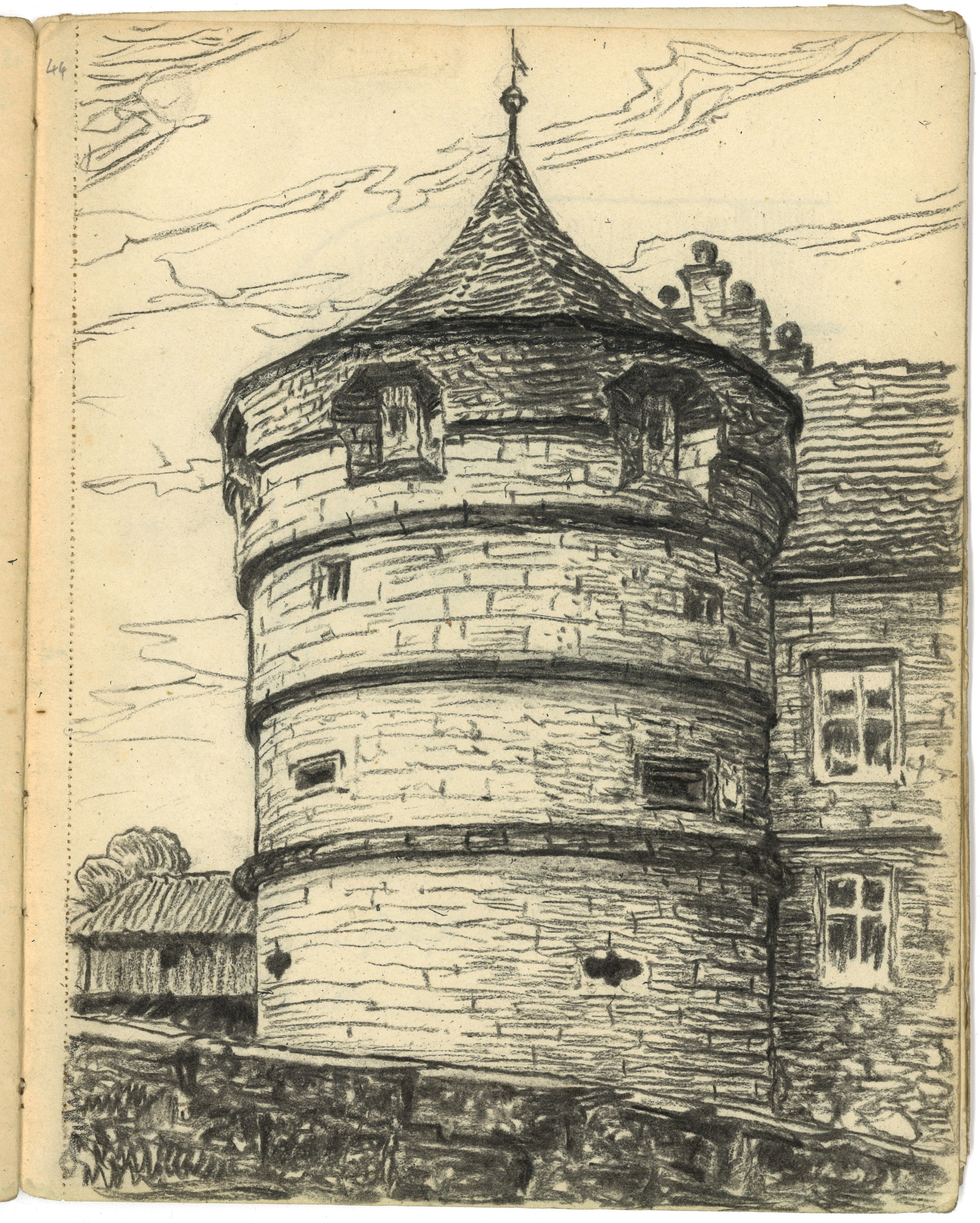 Otto Stiehl, Kronach (Oberfranken): Festung Rosenberg, Dicker Turm