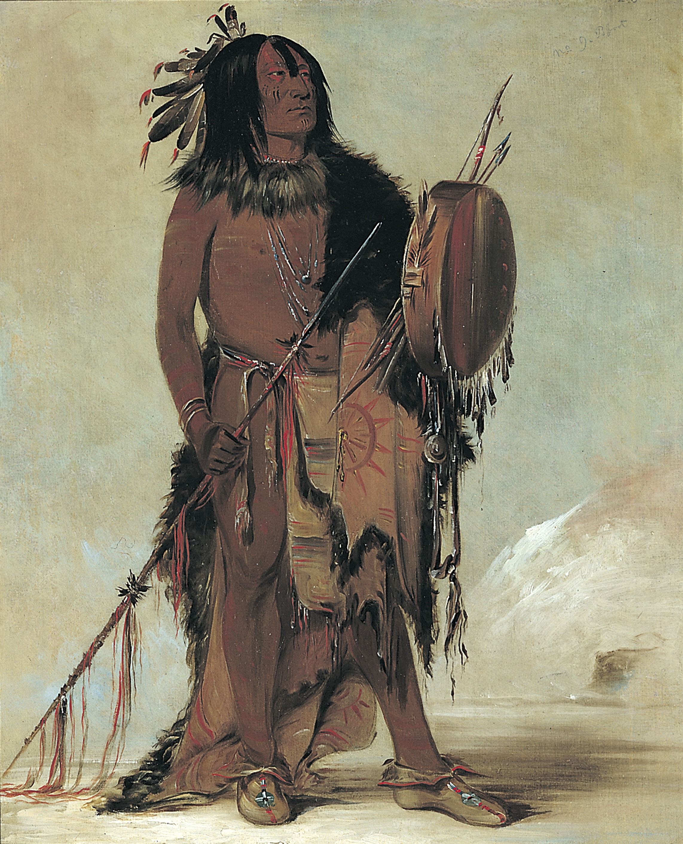 George Catlin, Wún-nes-tou, White Buffalo, an Aged Medicine Man
