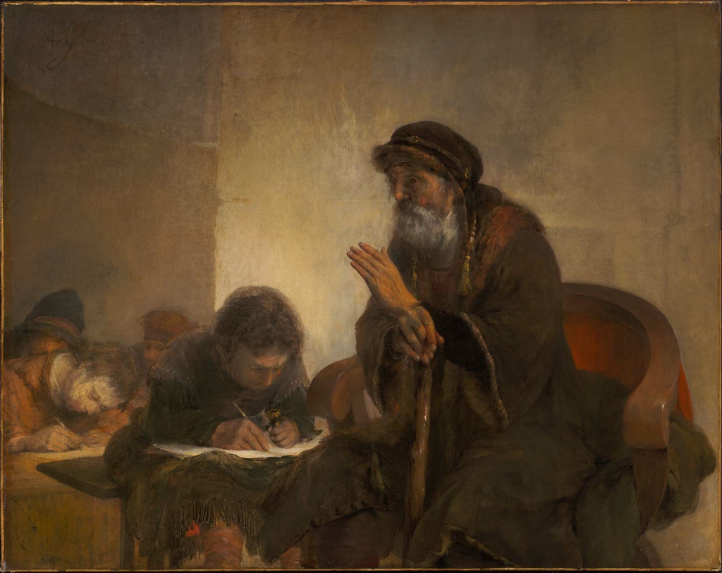 Arent de Gelder, Homer Dictating to Scribes