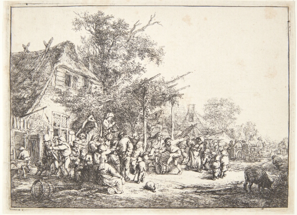 Adriaen van Ostade, Dansende bønder ved et herberg