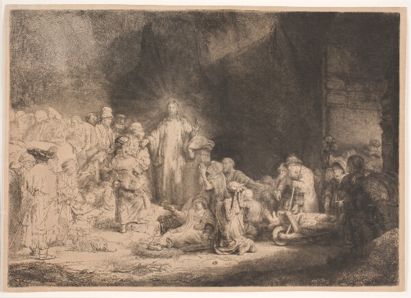Rembrandt van Rijn, Kristus helbreder de syge. "Hundredgyldenbladet"
