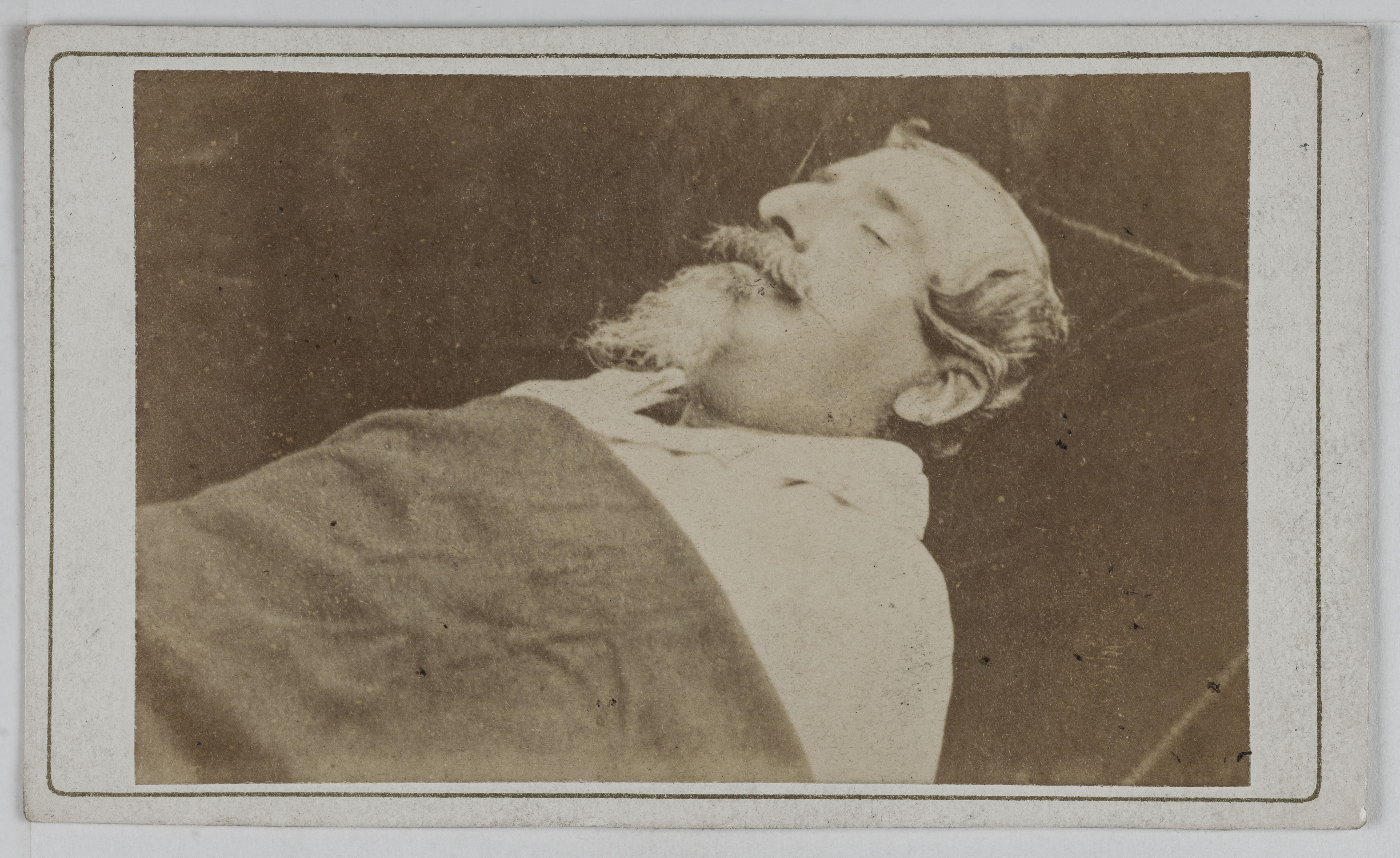 Anonyme, Portrait de Charles Louis Napoléon Bonaparte (1808-1873), dit Napoléon III, Empereur des Français, sur son lit de mort.