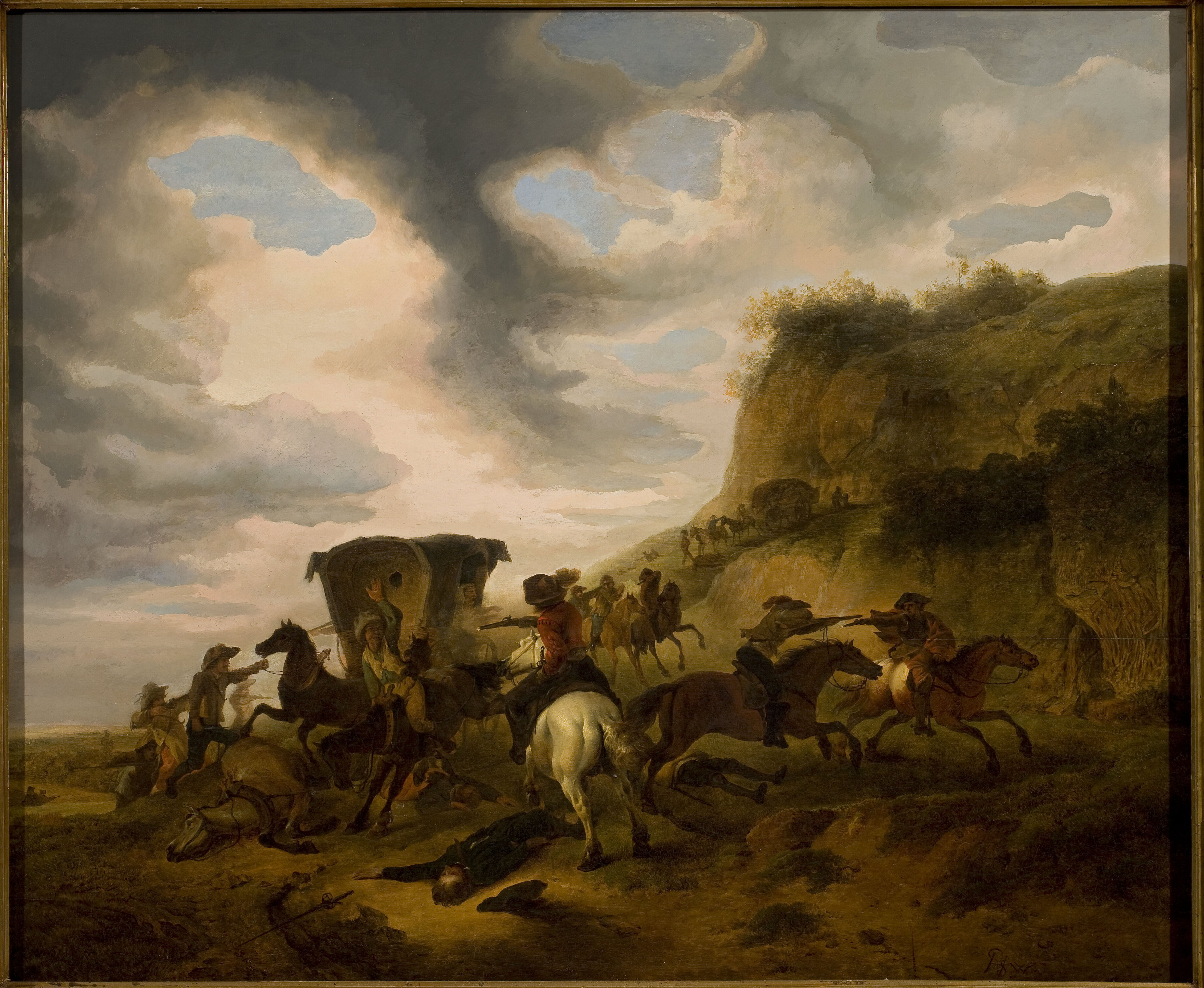 Philips Wouwerman, Assault on travellers