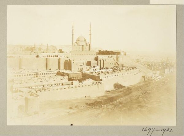 K.A.C. Creswell, View from the minaret of the madrasa of Mamluk Sultan al-Nasir Hasan on the Citadel of Salah el-Din, Cairo