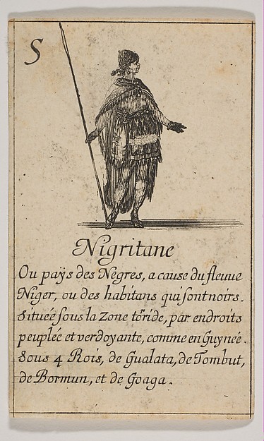 Stefano della Bella, Nigritane, from "Jeu de la Géographie"