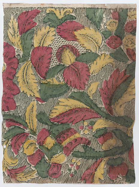 Anonymous, Sheet with overall leaf pattern