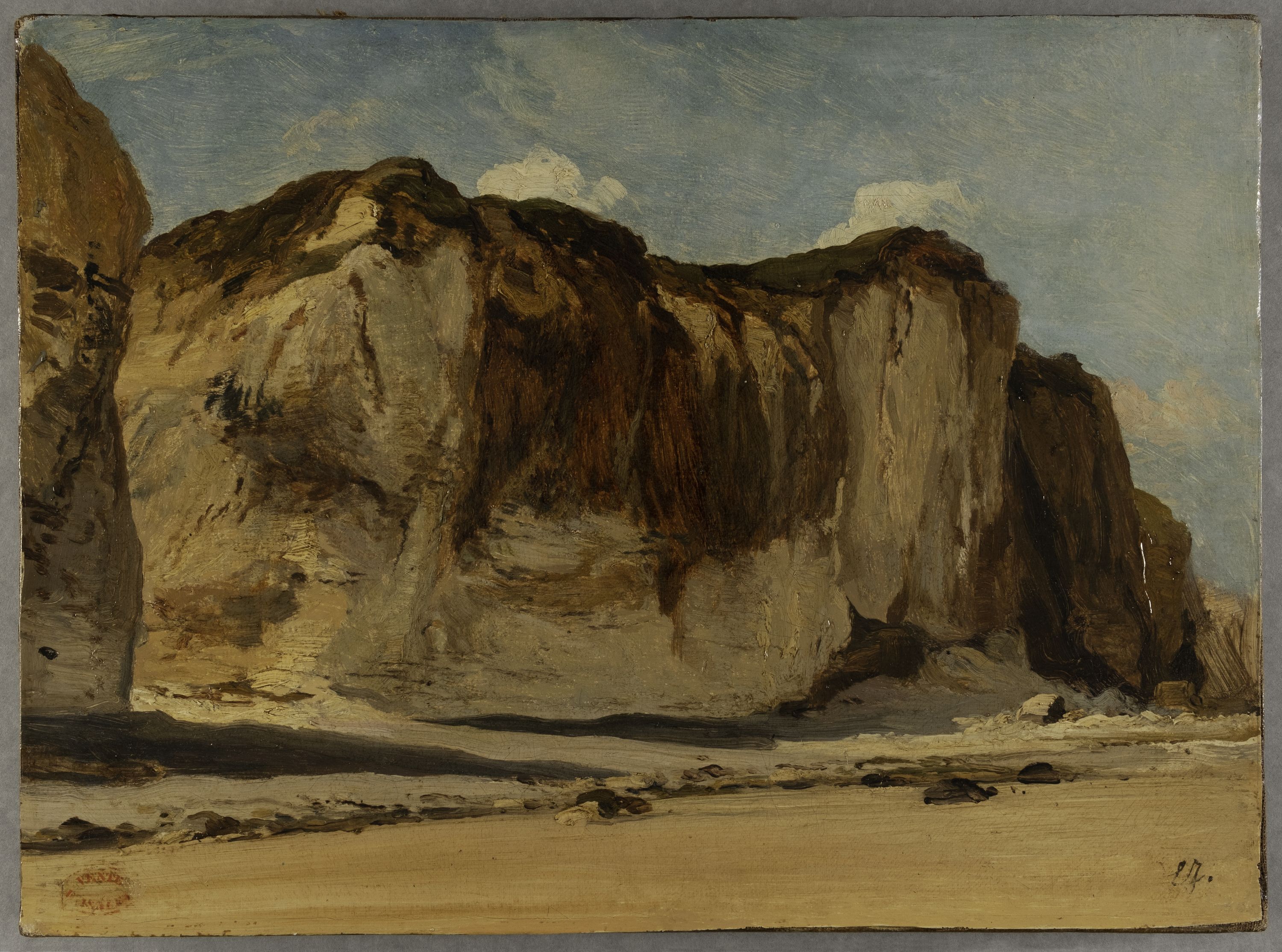 Eugène Isabey, Rochers sur la plage