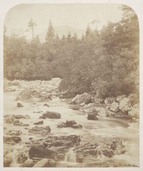 Roger Fenton, View up the Brann near Dunkeld