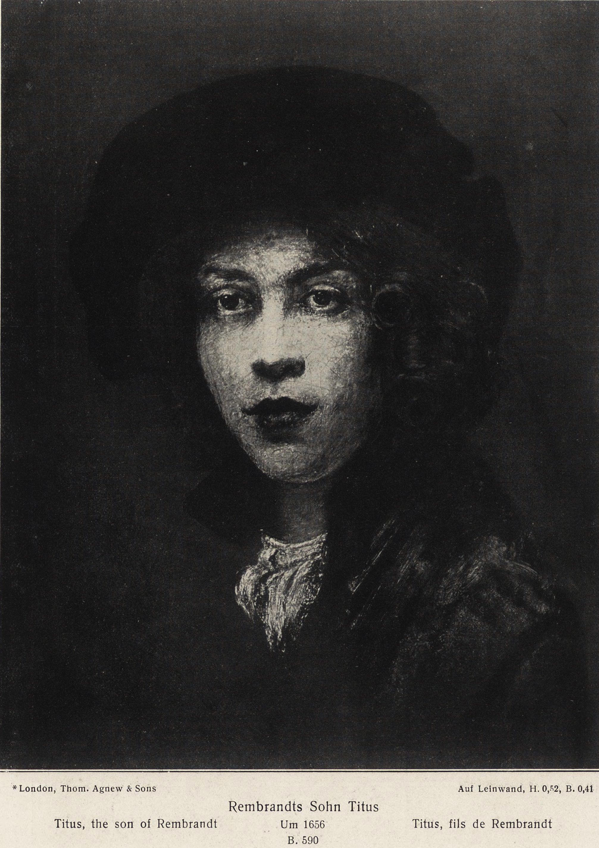 Rembrandt, Portrait of Titus (overpaint removed between 1908-1935)