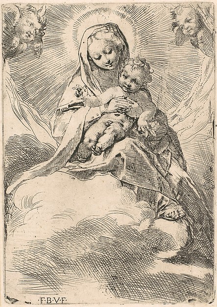 Federico Barocci, The Virgin seated on a cloud