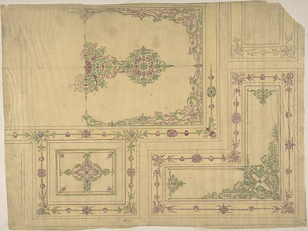 Jules-Edmond-Charles Lachaise, Ceiling Design in Moorish Style for the de la Rochejaquelein Family