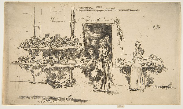 James McNeill Whistler, Fruit-Shop, Paris (Greengrocer's Shop, Paris)