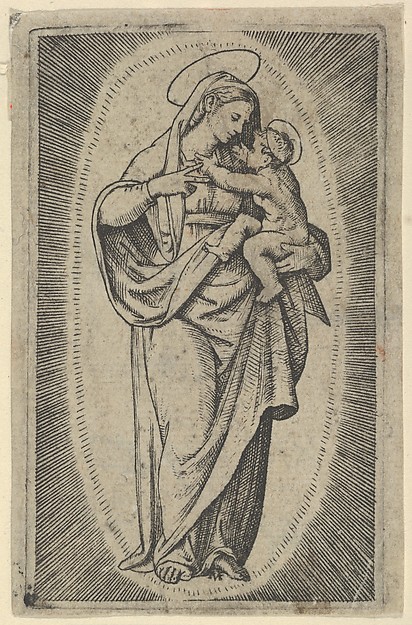 Marcantonio Raimondi, The Virgin holding the Christ Child