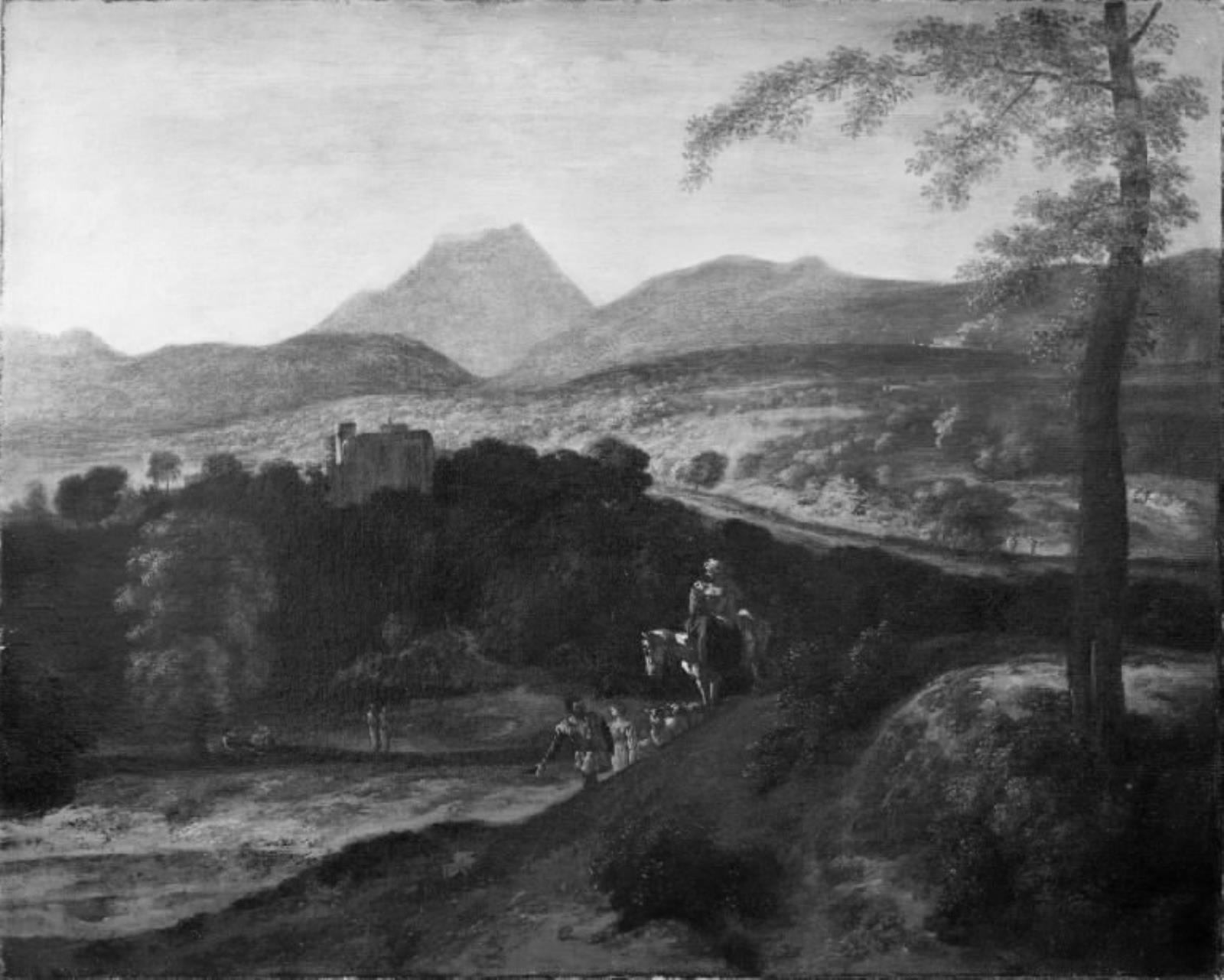 Giovanni Benedetto Castiglione, Sydlandsk landskab med figurer