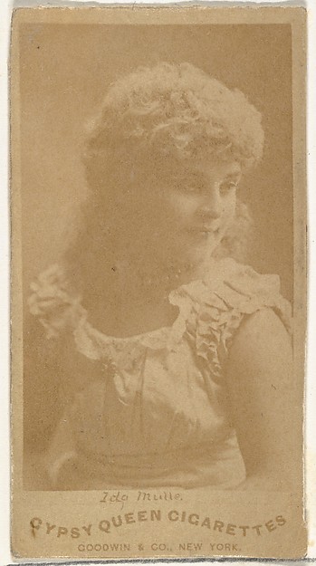 Goodwin & Company, Ida Mulle, from the Actors and Actresses series (N171) for Gypsy Queen Cigarettes