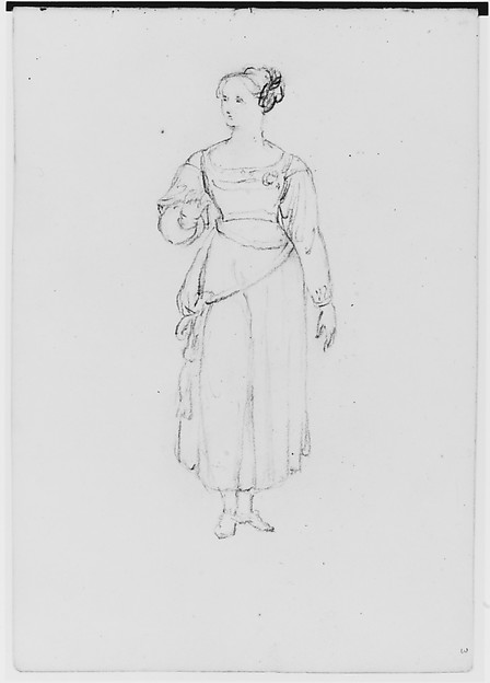 Asher Brown Durand, Single Female Figure (from Sketchbook)