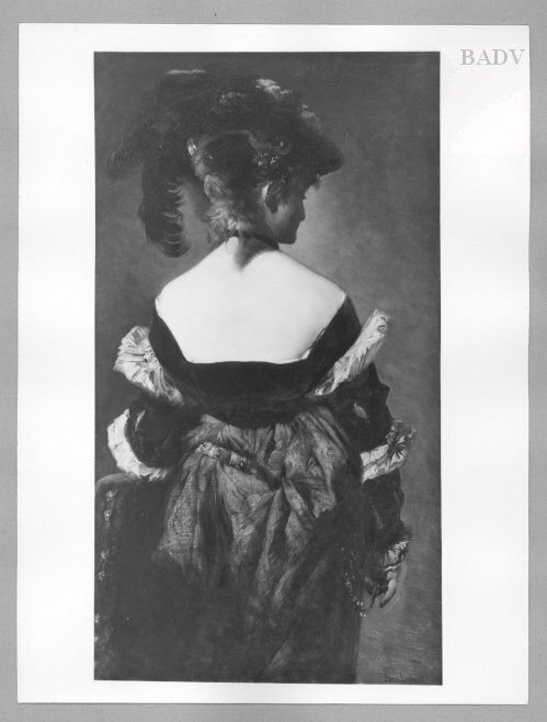 Hans Makart, Portrait of a Lady with low-neck