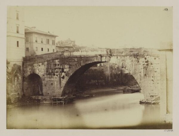 Parker, John Henry, The Tiber - Bridge of Cestius, B.C.20 (inscription), called also Ponte di S. Bartolomeo