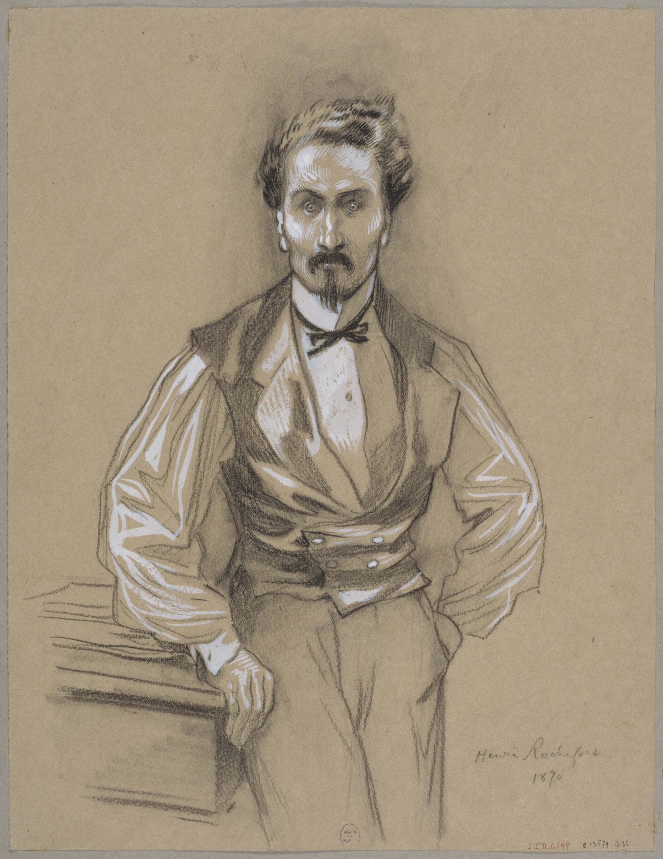 Ferdinand Bac, Portrait d'Henri Rochefort (Victor-Henri, marquis de Rochefort Luçay, dit), en 1870, journaliste et homme politique